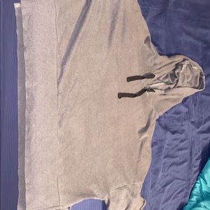 Grey crop top hoodie
